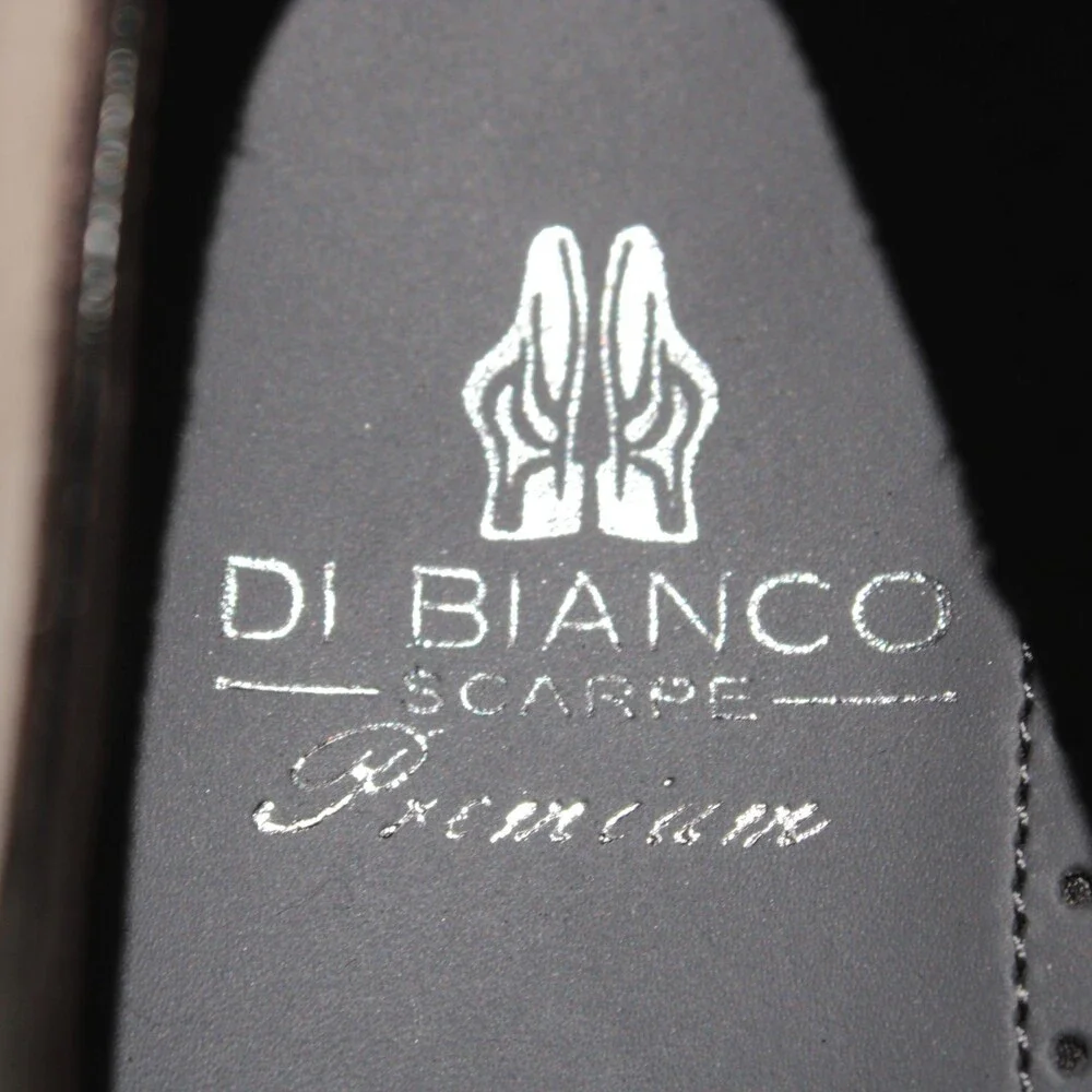 Di Bianco NWD Lace Up Derby Dress Shoes Size 8 US in Brown Leather Made in Italy